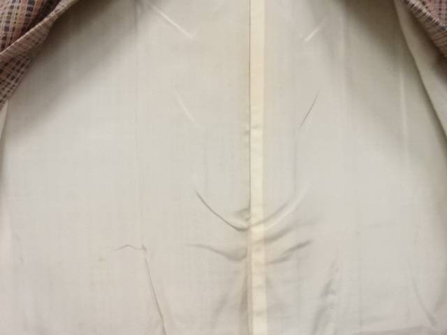 格子に宝尽くし模様羽織【中古】【着】