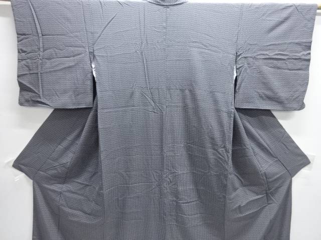 変わり縞模様小紋着物【中古】【着】