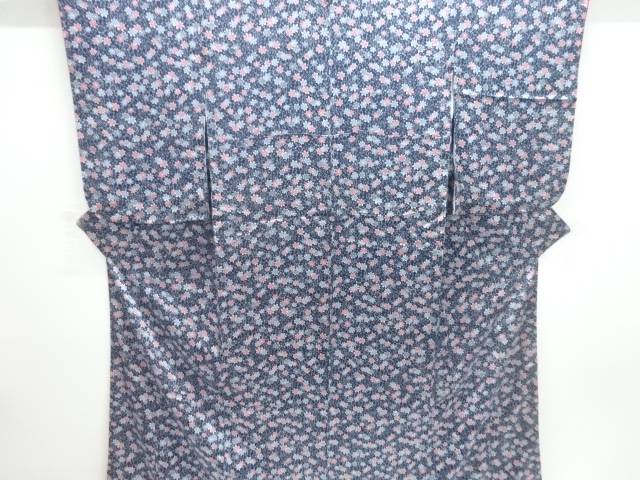 楓模様小紋着物【中古】【着】