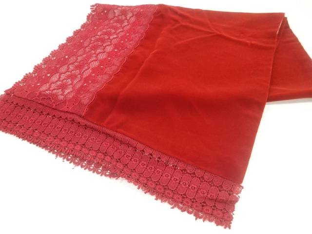 ビロードレース花模様ショール【中古】【着】【Pnt】【sp_off】