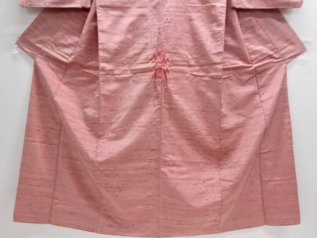 変わり横段織り出し手織り節紬着物【アンティーク】【中古】【着】【Pnt】