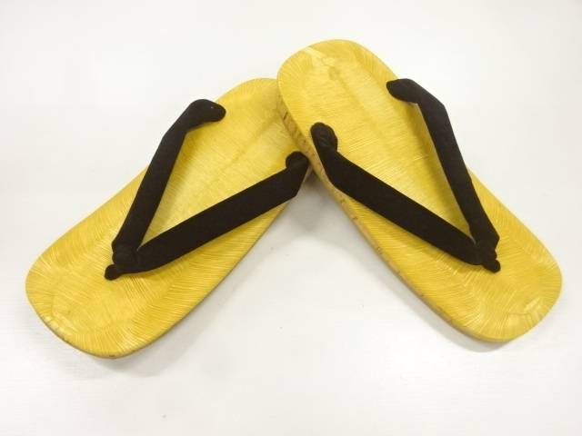 鼻緒ビロード畳表風男物雪駄（23センチ）【中古】【着】【Pnt】