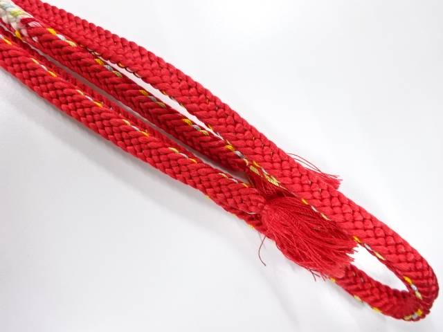 正絹　手組帯締め【中古】【着】