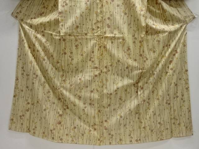 未使用品　枝梅模様織り出し西陣お召着物【着】