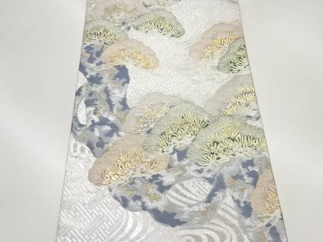 佐賀錦松に流水模様織出し袋帯【中古】【着】【sp_off】