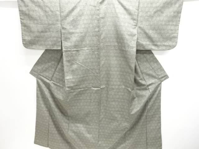 抽象模様織り出し十日町紬着物【アンティーク】【中古】【着】【Pnt】【sp_off】