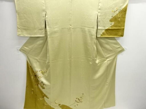 作家物 箔置き螺鈿流水に蝶・花丸文様訪問着【中古】【着】 作家物 箔置き螺鈿流水に蝶・花丸文様訪問着【中古】【着】