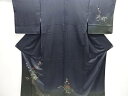 手描き生花模様訪問着【中古】【着】