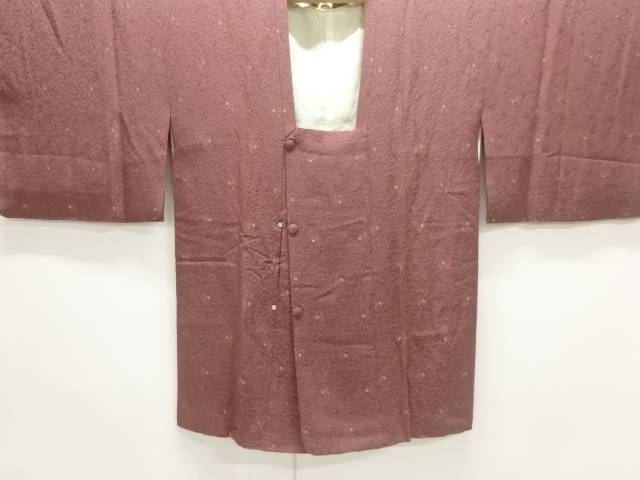 花唐草模様織出し道行コート【中古】【着】