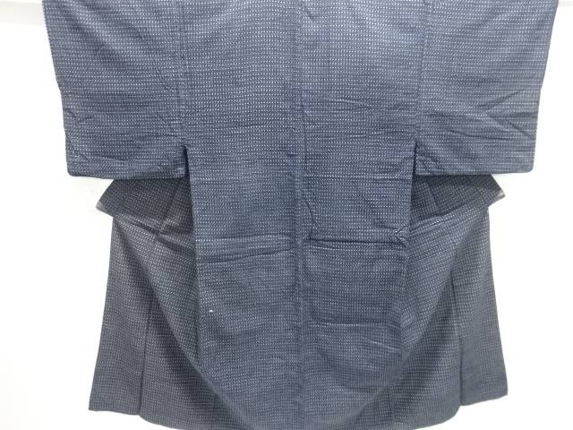 木綿 本場久留米書生絣男物着物【アンティーク】【中古】【着】