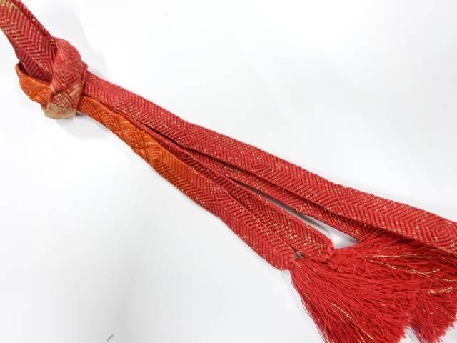正絹　手組帯締め【中古】【着】
