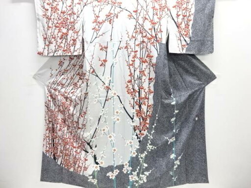 未使用品 作家物 槍梅模様訪問着【着】 未使用品 作家物 槍梅模様訪問着【着】