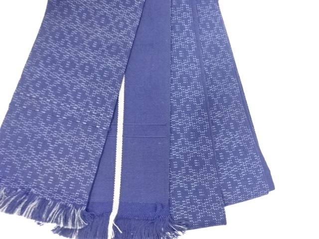 抽象模様織り出し　男物角帯【中古】【着】