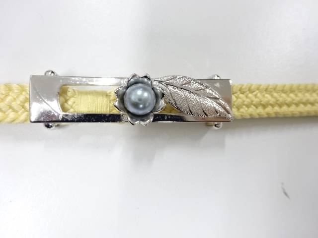 パール　帯留め【アンティーク】【中古】【着】