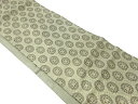 紗綾形に花模様織出し名古屋帯(着用可)【アンティーク】【中古】【着】