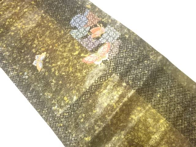 花七宝模様織出し名古屋帯【中古】【着】【Pnt】【sp_off】