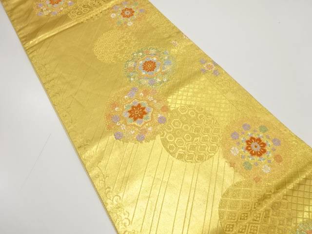 本金箔 華紋に古典柄織り出し 袋帯【中古】【着】【sp_off】
