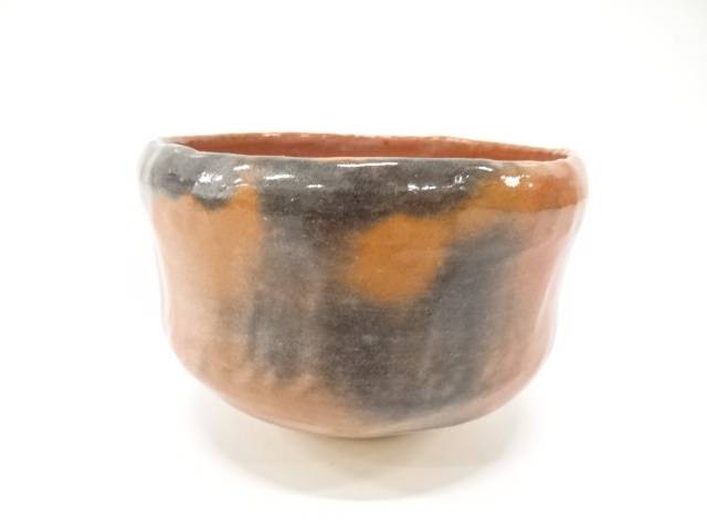 楽焼　佐々木松楽造　赤楽　茶碗【中古】【道】