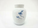 作家物 染付 花 茶心壺【中古】【道】