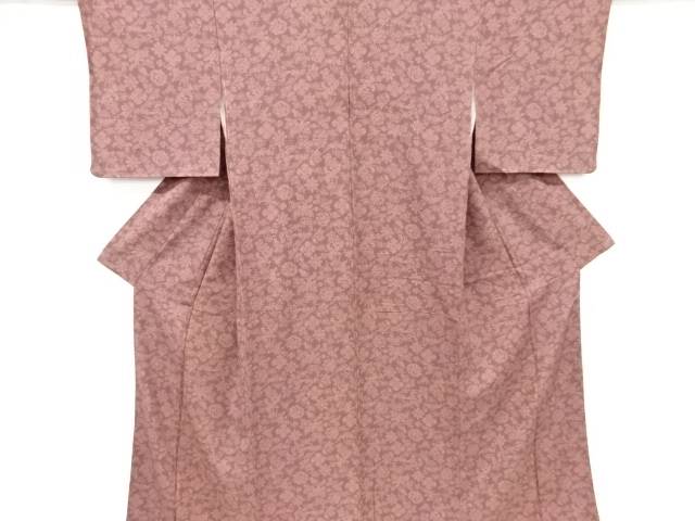 草花模様江戸小紋着物【中古】【着】