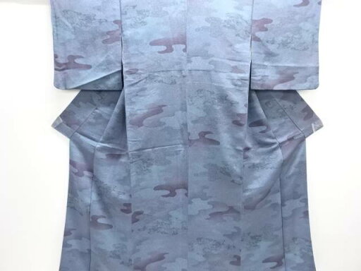 縮緬地花に御所車模様小紋着物【中古】【着】【sp_off】 縮緬地花に御所車模様小紋着物【中古】【着】【sp_off】
