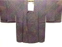 裂取りに花古典柄道行コート【中古】【着】