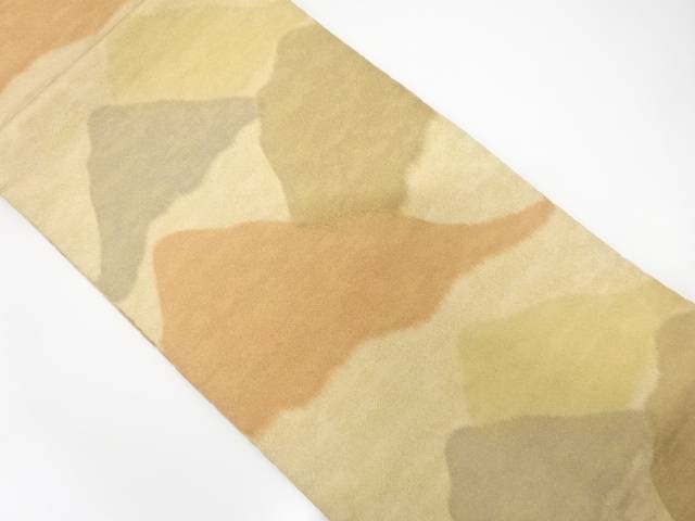 砂子綴れ　霞に山並模様織り出し　全通袋帯【中古】【着】(4)