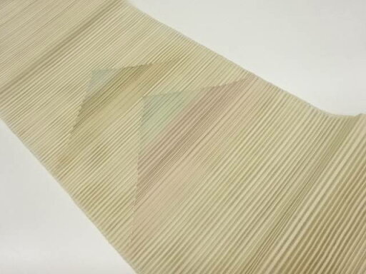 絽三角形模様織出し名古屋帯【中古】【着】 絽三角形模様織出し名古屋帯【中古】【着】