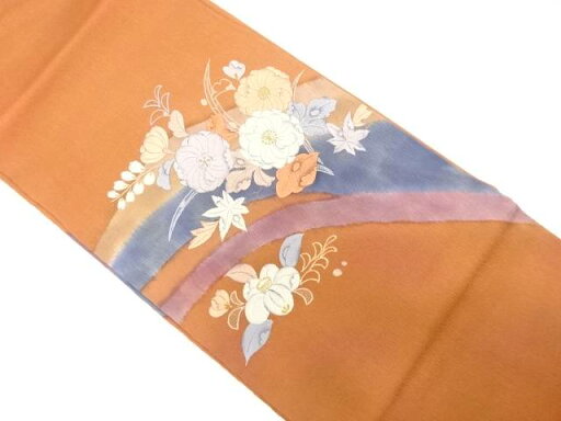 絞り辻ヶ花模様刺繍名古屋帯【中古】【着】 絞り辻ヶ花模様刺繍名古屋帯【中古】【着】