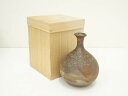 国造焼 山本浩彩造 花入(箱付)【中古】【道】