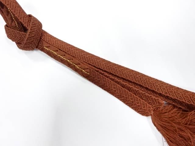 正絹　手組帯締め【中古】【着】