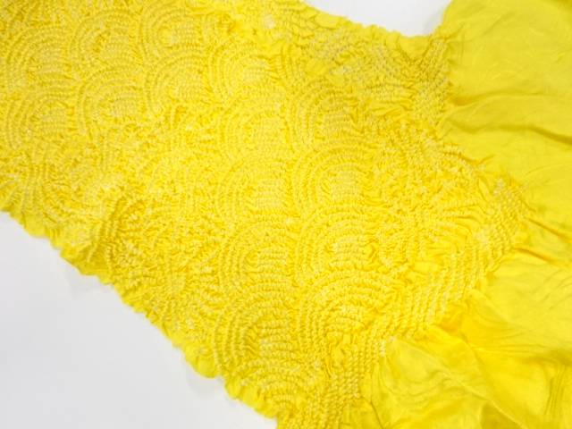 正絹　絞り　帯揚げ【中古】【着】