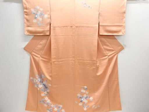 木の葉に小鳥模様訪問着【中古】【着】 木の葉に小鳥模様訪問着【中古】【着】