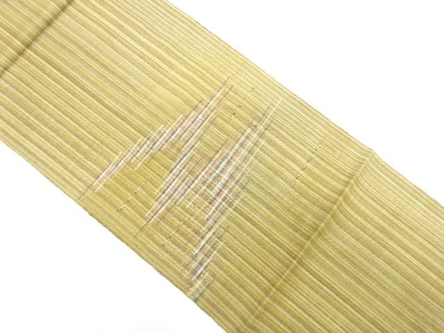 金通し霞模様織出し名古屋帯【中古】【着】