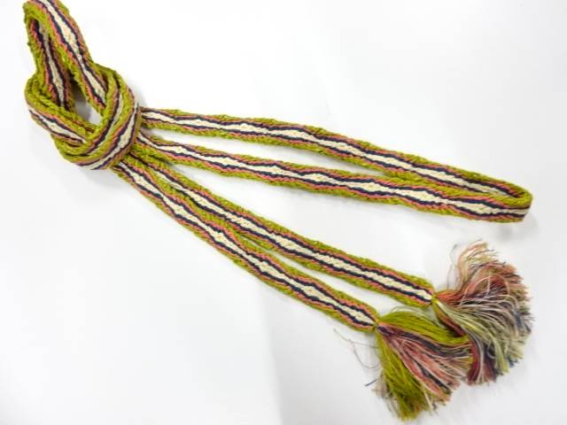 正絹　手組帯締め【中古】【着】