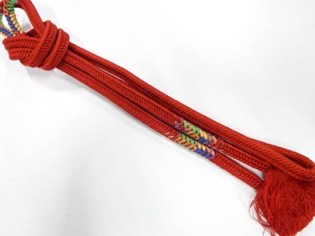 正絹　手組帯締め【中古】【着】