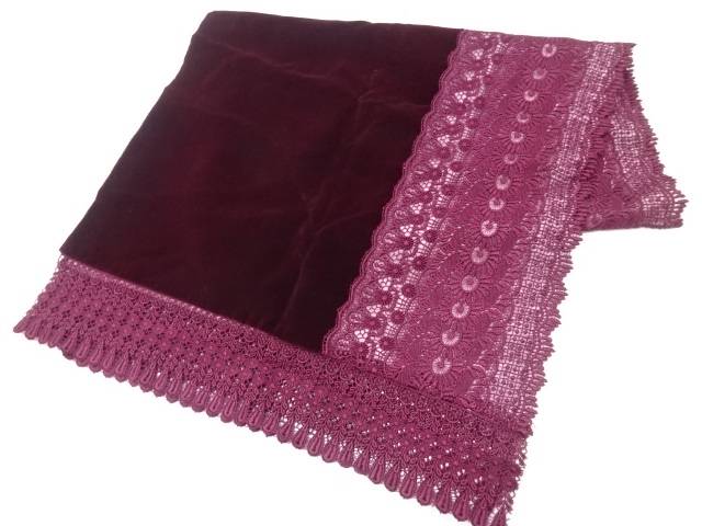 ビロードレース花模様ショール【リサイクル】【中古】【着】【sp_off】(4)