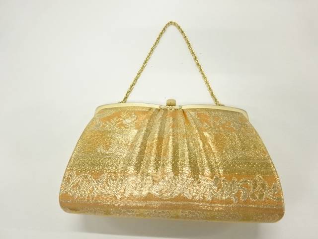 花鳥模様織出し和装バッグ【リサイクル】【中古】【着】【sp_off】