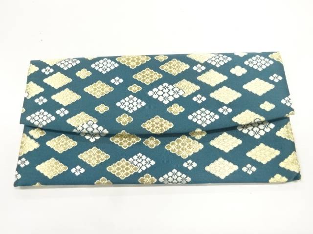 花菱模様織出し経本入れ【リサイクル】【中古】【着】