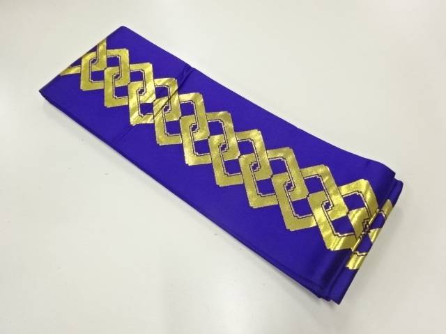 吉原繋ぎ模様織出し踊り用半幅帯【中古】【着】
