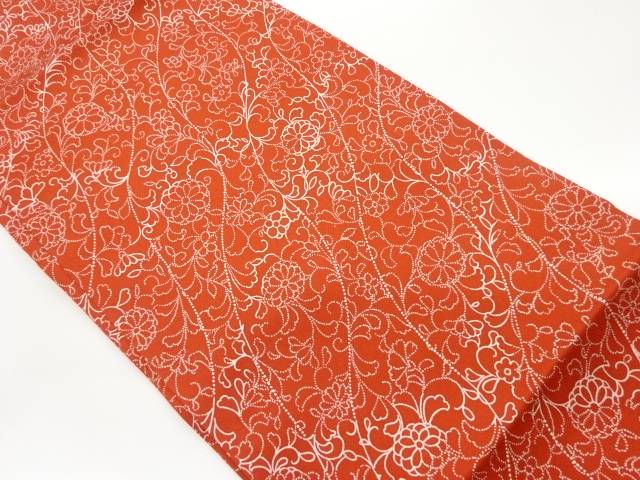 立涌に花唐草模様名古屋帯【中古】【着】