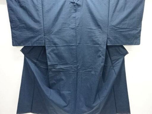 未使用品 小格子織り出し手織り紬男物着物アンサンブル(キングサイズ)【着】 未使用品 小格子織り出し手織り紬男物着物アンサンブル(キングサイズ)【着】