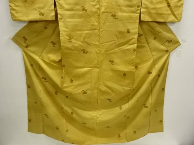 茄子模様小紋着物【中古】【着】