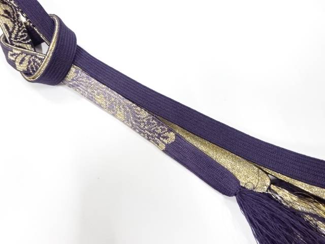 正絹　手組帯締め【中古】【着】