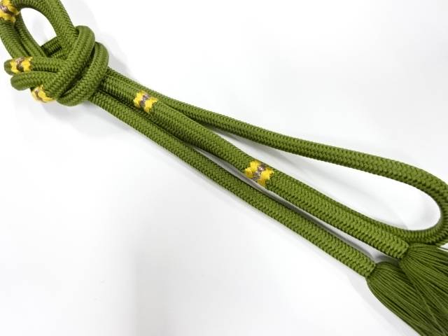 正絹　撚り房　手組帯締め【中古】【着】