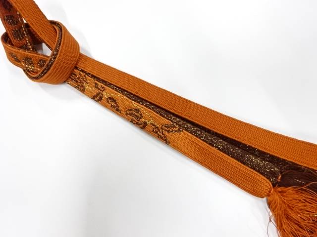 正絹　手組帯締め【中古】【着】