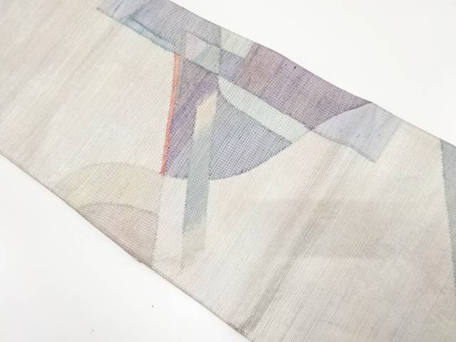 抽象模様織出し袋帯【中古】【着】(4)