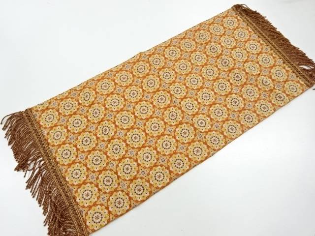 川島織物製　華紋織出し卓布【中古】【着】【sp_off】