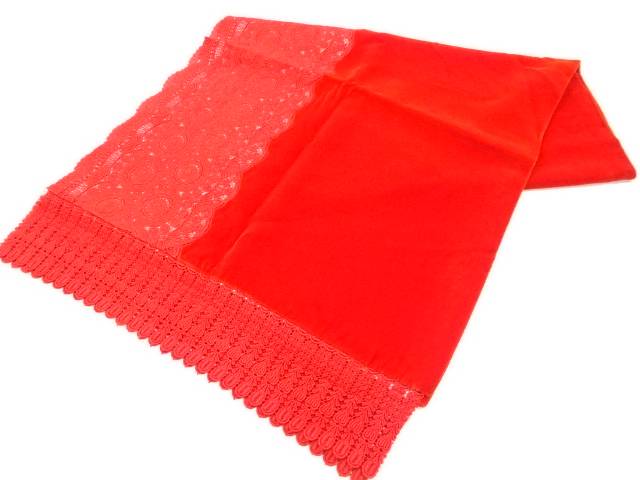 ビロードレース花模様ショール【中古】【着】【sp_off】