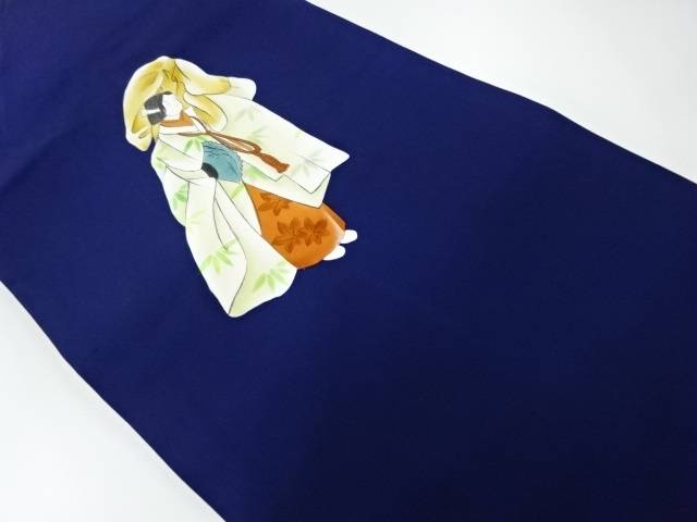 塩瀬能模様名古屋帯【中古】【着】